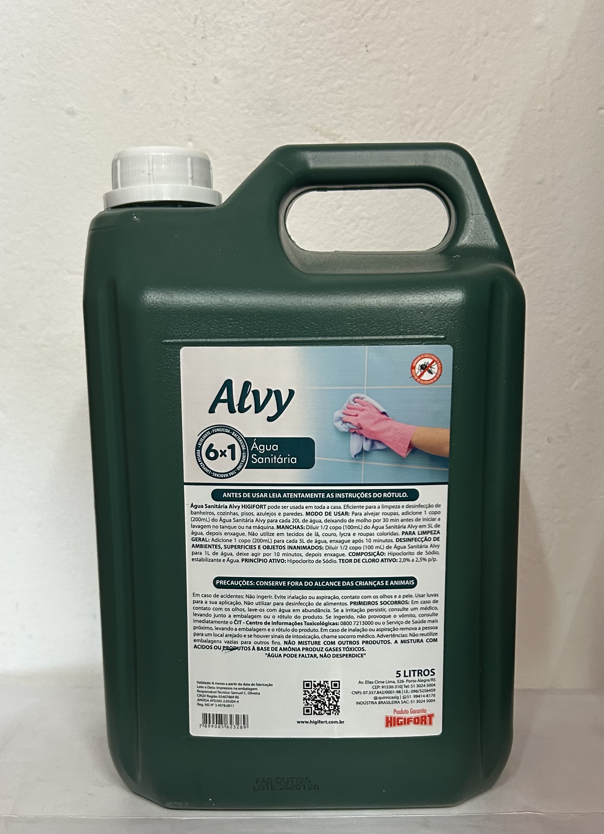 ÁGUA SANITÁRIA ALVY 5L