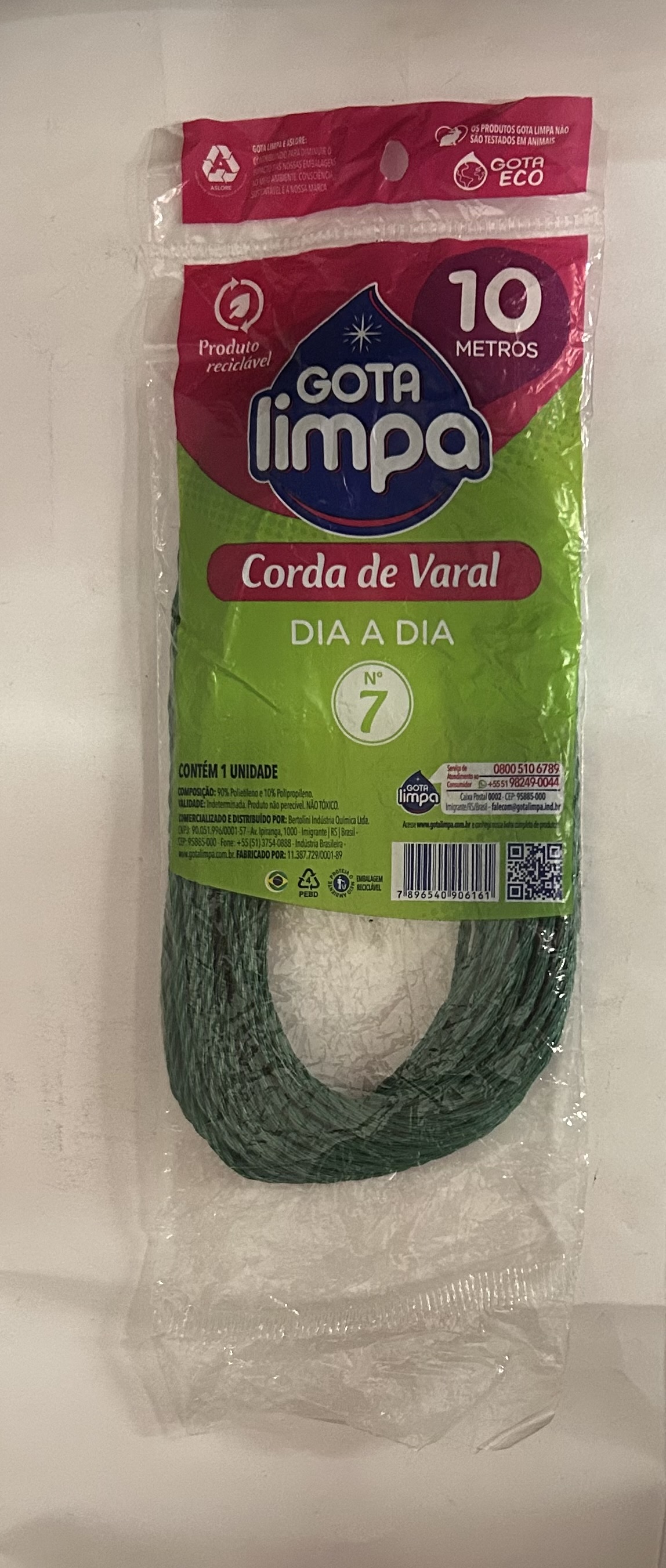 CORDA DE VARAL DIA A DIA 10 METROS NÚMERO 7