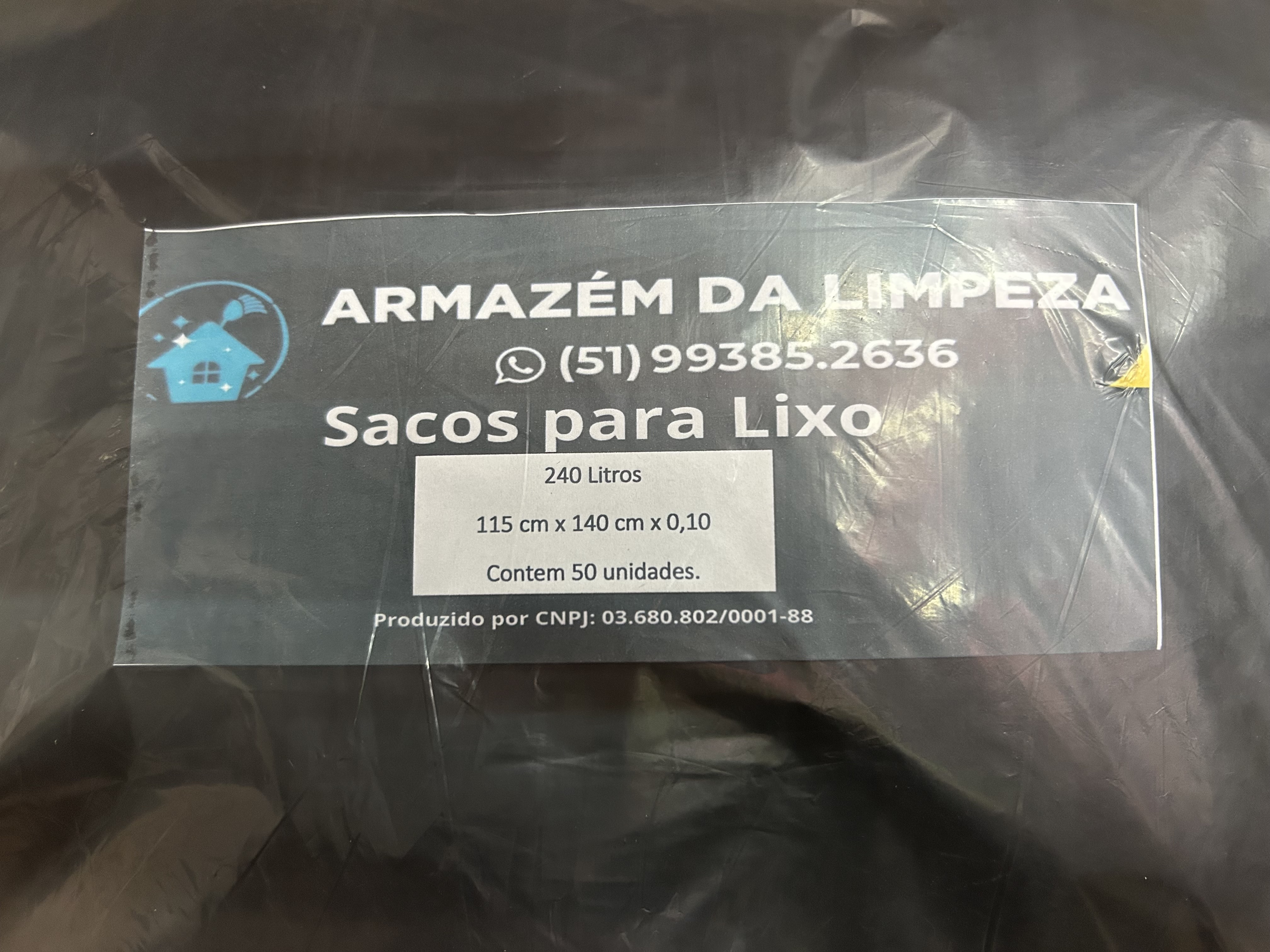 SACO DE LIXO PRETO 240L 