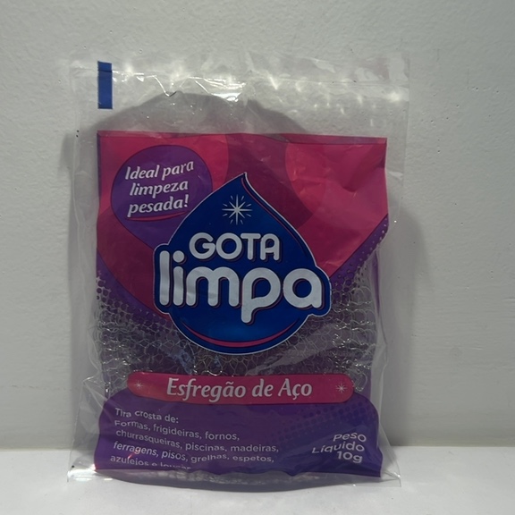 ESFREGÃO DE AÇO GOTA LIMPA PESO 10g