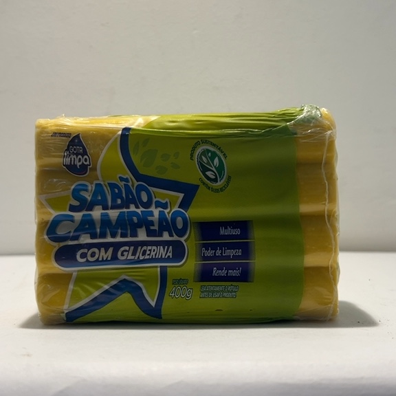 SABÃO CAMPEÃO COM GLICERINA GOTA LIMPA 400g 1 UNIDADE