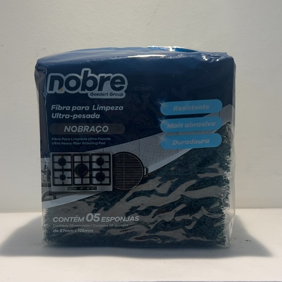 FIBRA PARA LIMPEZA ULTRA-PESADA CONTÉM 5 ESPONJAS DE 87mm X 125mm