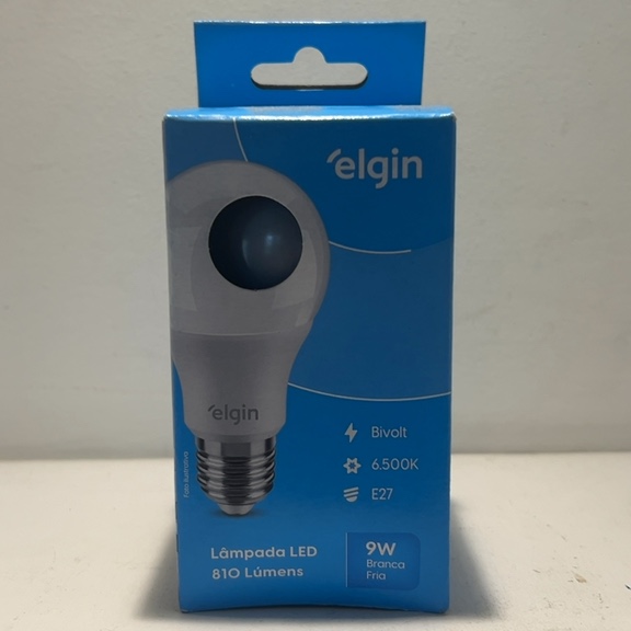 LÂMPADA ELGIN LED 810 LÚMENS 9W BRANCA FRIA BIVOLT 6.500k E27