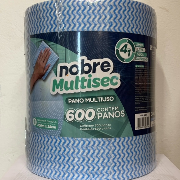 PANO MULTIUSO AZUL CONTÉM 600 PANOS TAMANHO 300M X 28CM